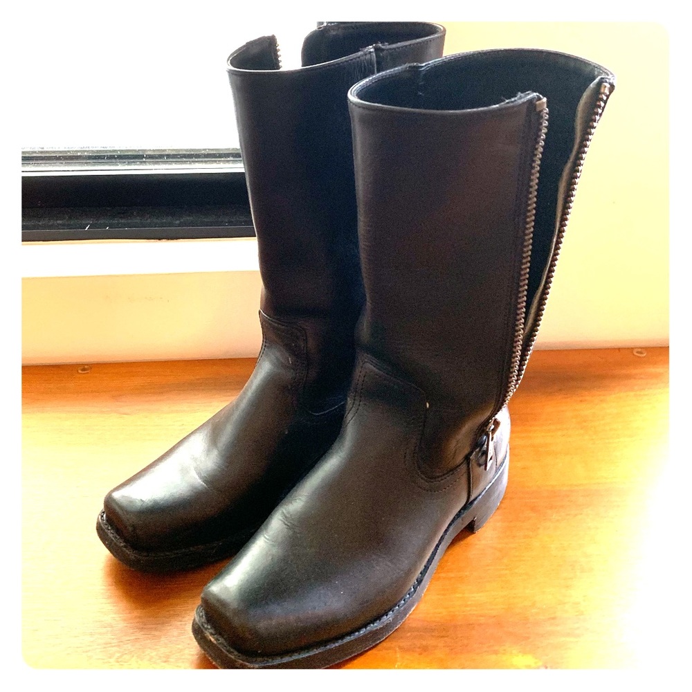Frye Black Leather Boots